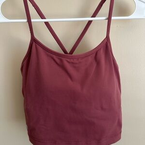 Senita Athletics Mauve workout top with built in bra